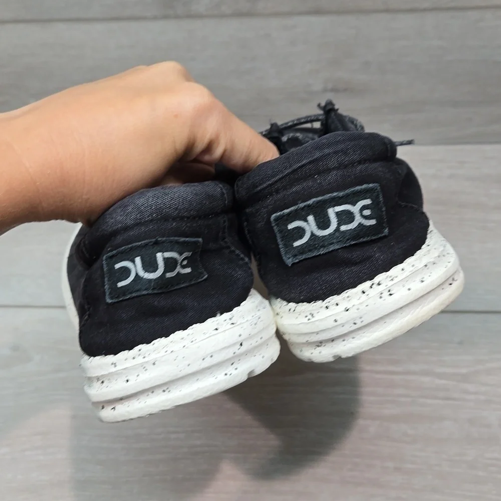 Hey Dude Mens Wally Washed Black Loafer Slip on shoes sz 13